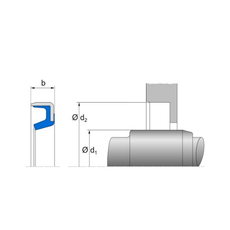 Wellendichtring Simmerring® B1OF ohne Feder | 60 x 70 x 7 mm | NBR 72 NBR 902