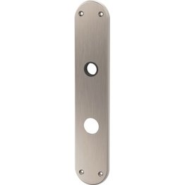 Türschild RZ MEGA 35.455 vernickelt matt | 254 x 50 x 5 mm | Führung 16 mm