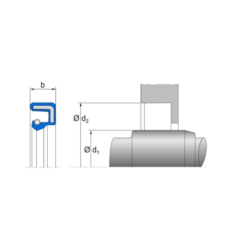 Wellendichtring Simmerring® BAUM mit Feder | DIN 3760 Typ A (BAU3X2) | 60 x 110 x 10 mm | NBR 72 / 902