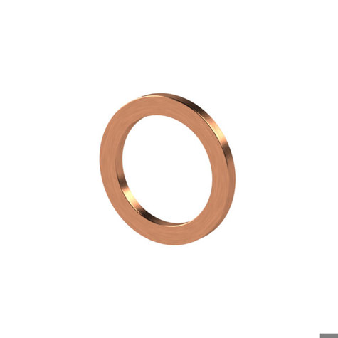 Kupfer-Dichtring für Gewinde G 1/2 | 21,2 x 27,9 x 1,5 mm | bis 250 °C | 100 Stück