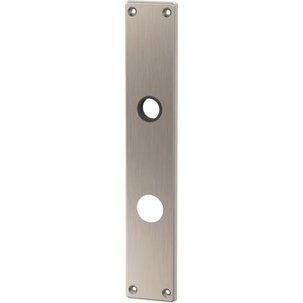 Türschild RZ MEGA 35.460 vernickelt matt | 234 x 42 x 5 mm | Lochung RZ 78 mm | 16 mm Führung