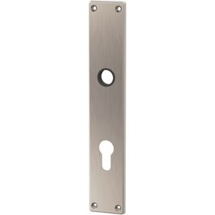 Türschild RZ MEGA 35.460 vernickelt matt | 234 x 42 x 5 mm | Lochung RZ 78 mm | 16 mm Führung