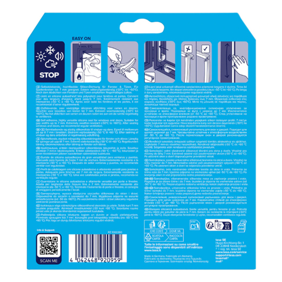 tesa tesamoll® 5417 Silikondichtung selbstklebend transparent 9 mm x 7 mm x 6 m