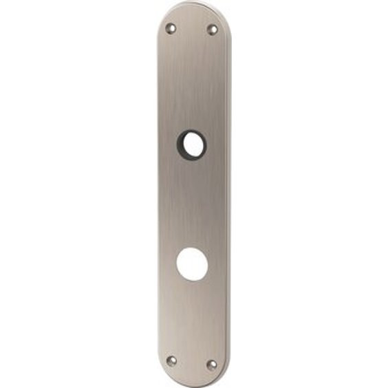 Türschild PZ MEGA 35.455 vernickelt matt, 254x50x5 mm, Zink, 16 mm Führung