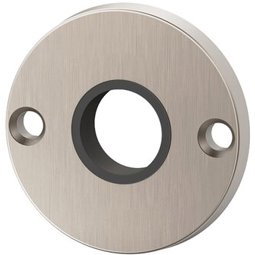 MEGA Drückerrosette 34.130 Messing vernickelt matt | Ø 48/5 mm | Führung 16 mm mit Führungsring 34.040