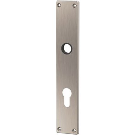 Türschild PZ MEGA 35.460 vernickelt matt, 234 x 42 x 5 mm, Zink, 16 mm Führung