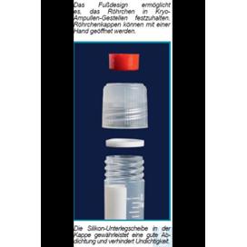 ISOLAB Kryoröhrchen 5 ml, PP, steril, freistehend, mit Silikondichtung