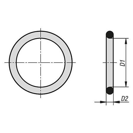 O-Ring NBR 100 x 6 mm – Nitrilkautschuk, schwarz, Shore 70