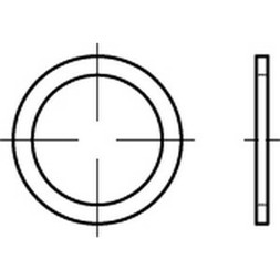 CAB FASTENING Flachdichtringe DIN 7603 Form A, Kupfer, 8 x 12 x 1,5 mm (VE = S)