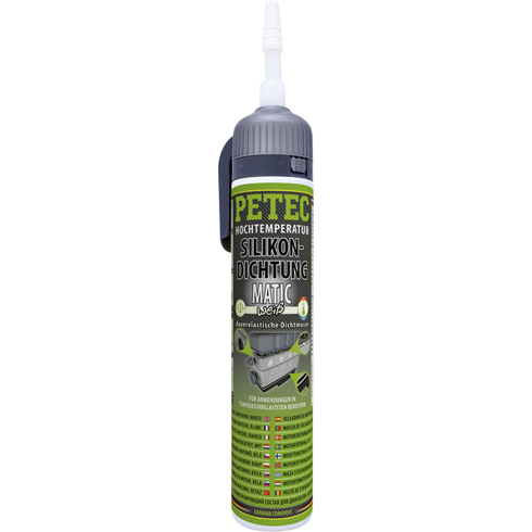 PETEC Silikondichtung Matic 97920 weiß 200 ml – dauerelastische Dichtmasse, ersetzt Feststoffdichtungen